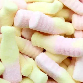 Swedish Strawberry Banana Fizzy Pop Bottles