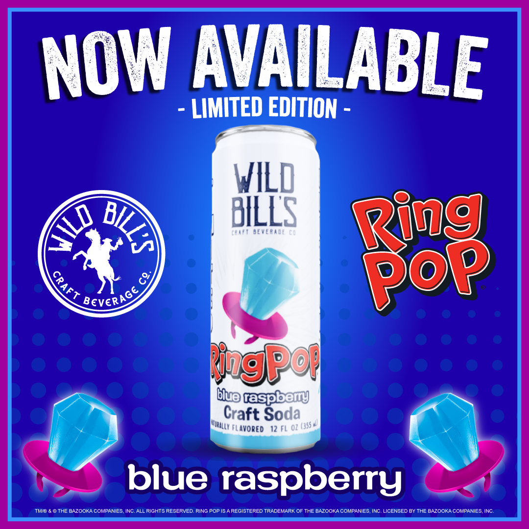 Wild Bill's Ring Pop Blue Raspberry Soda