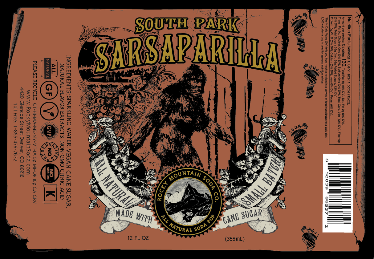 South Park Sarsaparilla Soda Pop