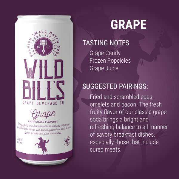 Wild Bill's Premium Grape Cane Sugar Soda