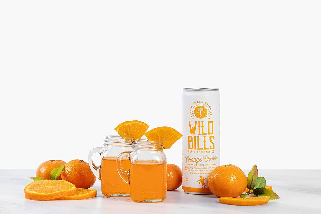 Wild Bill's Premium Orange Cream Cane Sugar Soda