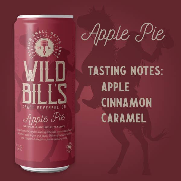 Wild Bill's Apple Pie - Premium Cane Sugar Soda