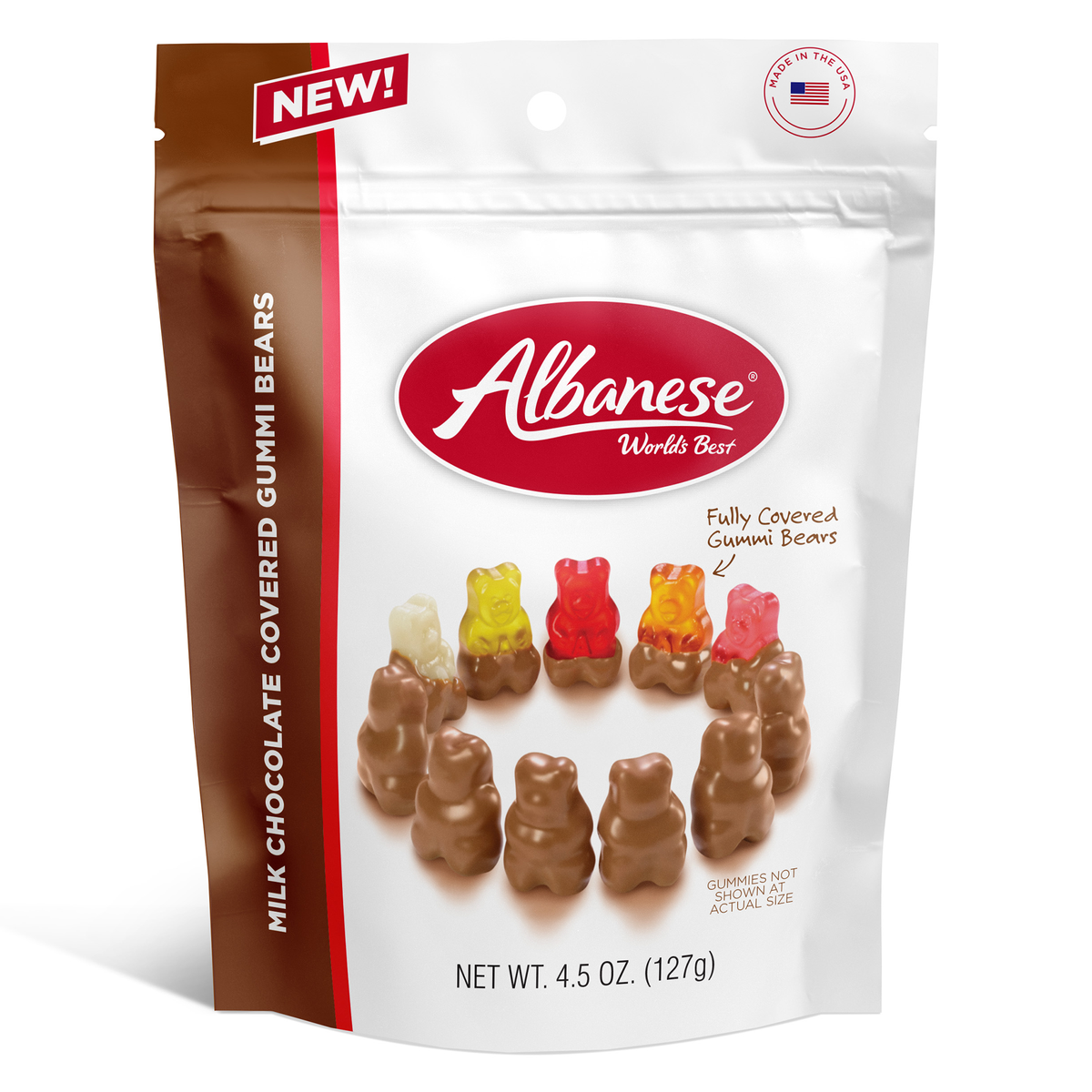 Milk Chocolate Albanese Gummi Bears (4.5 oz bag)