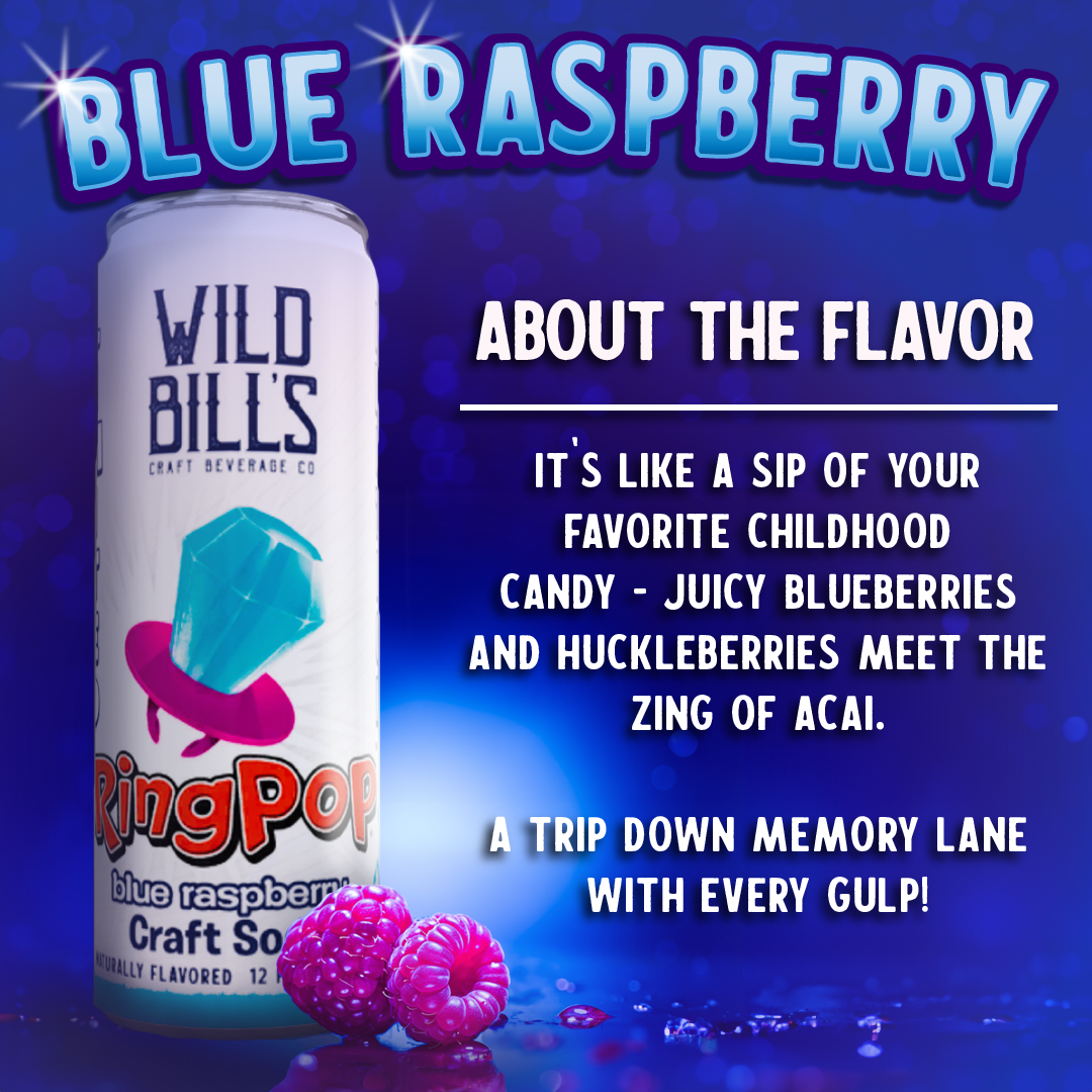 Wild Bill's Ring Pop Blue Raspberry Soda