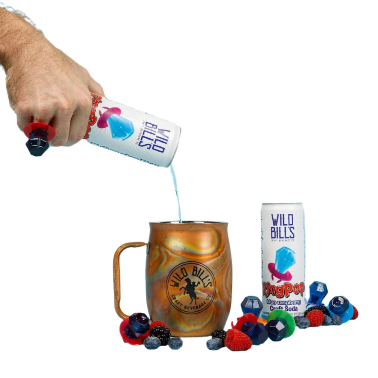 Wild Bill's Ring Pop Blue Raspberry Soda