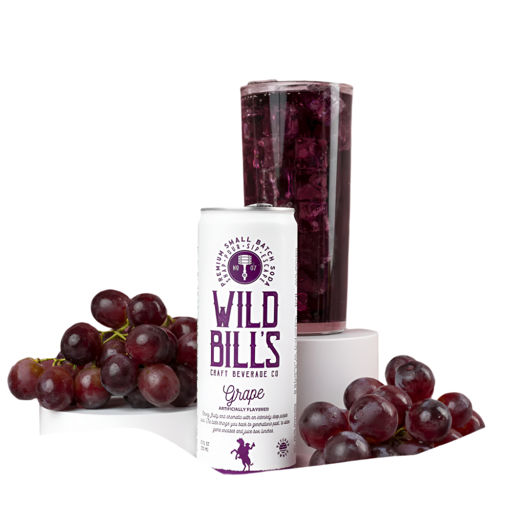 Wild Bill's Premium Grape Cane Sugar Soda