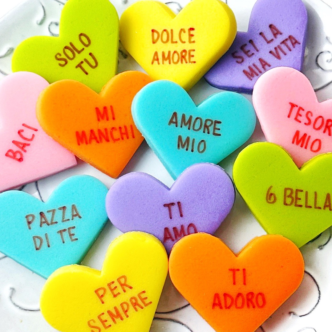 Gourmet Marzipan Valentine's Candy Conversation Heart