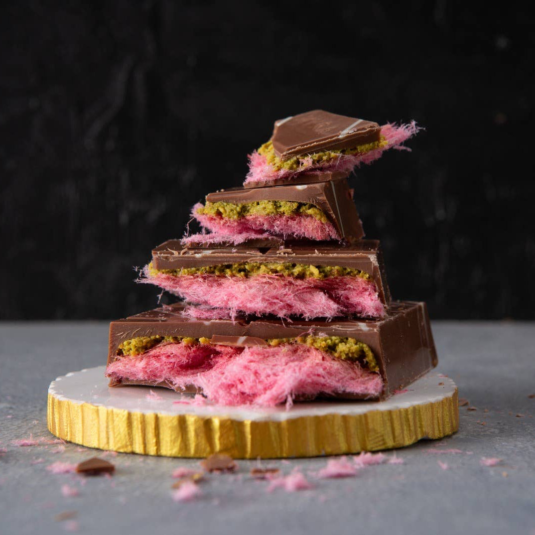 Angel Hair Dubai Chocolate Bar - Pink Cotton Candy