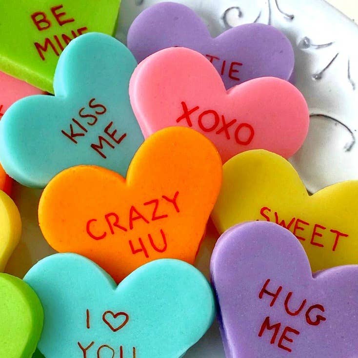 Gourmet Marzipan Valentine's Candy Conversation Heart