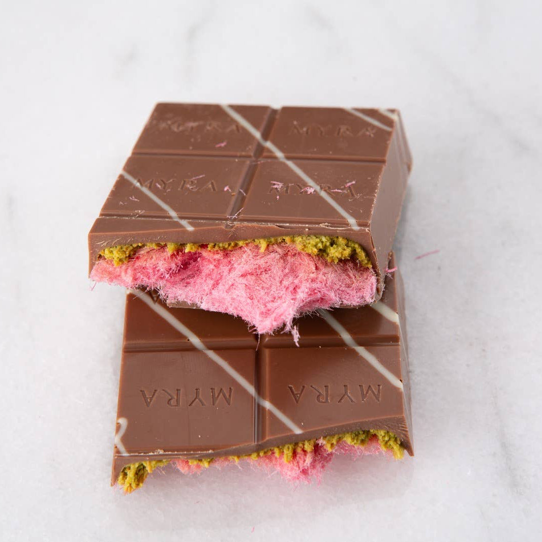 Angel Hair Dubai Chocolate Bar - Pink Cotton Candy