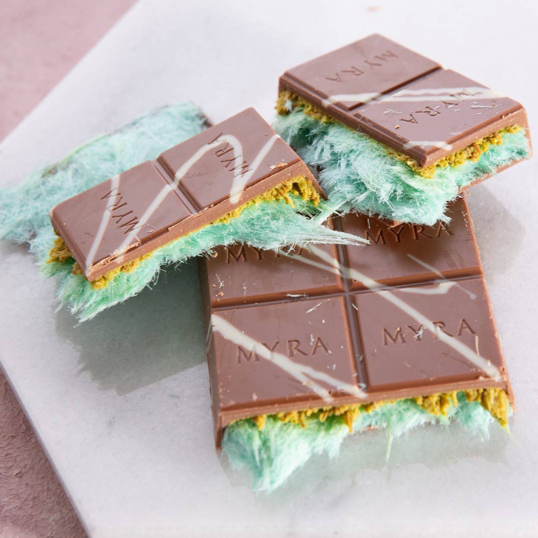 Blue Sky Angel Hair Dubai Chocolate - Italian Caramel Cotton Candy