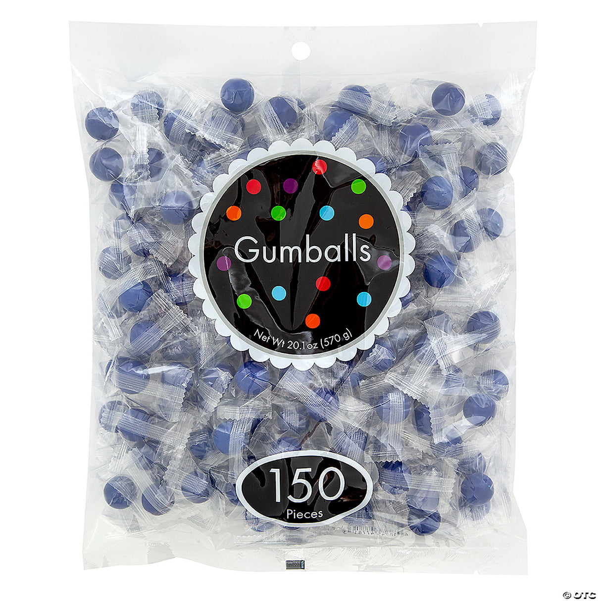 Individually Wrapped Solid Color Gumballs