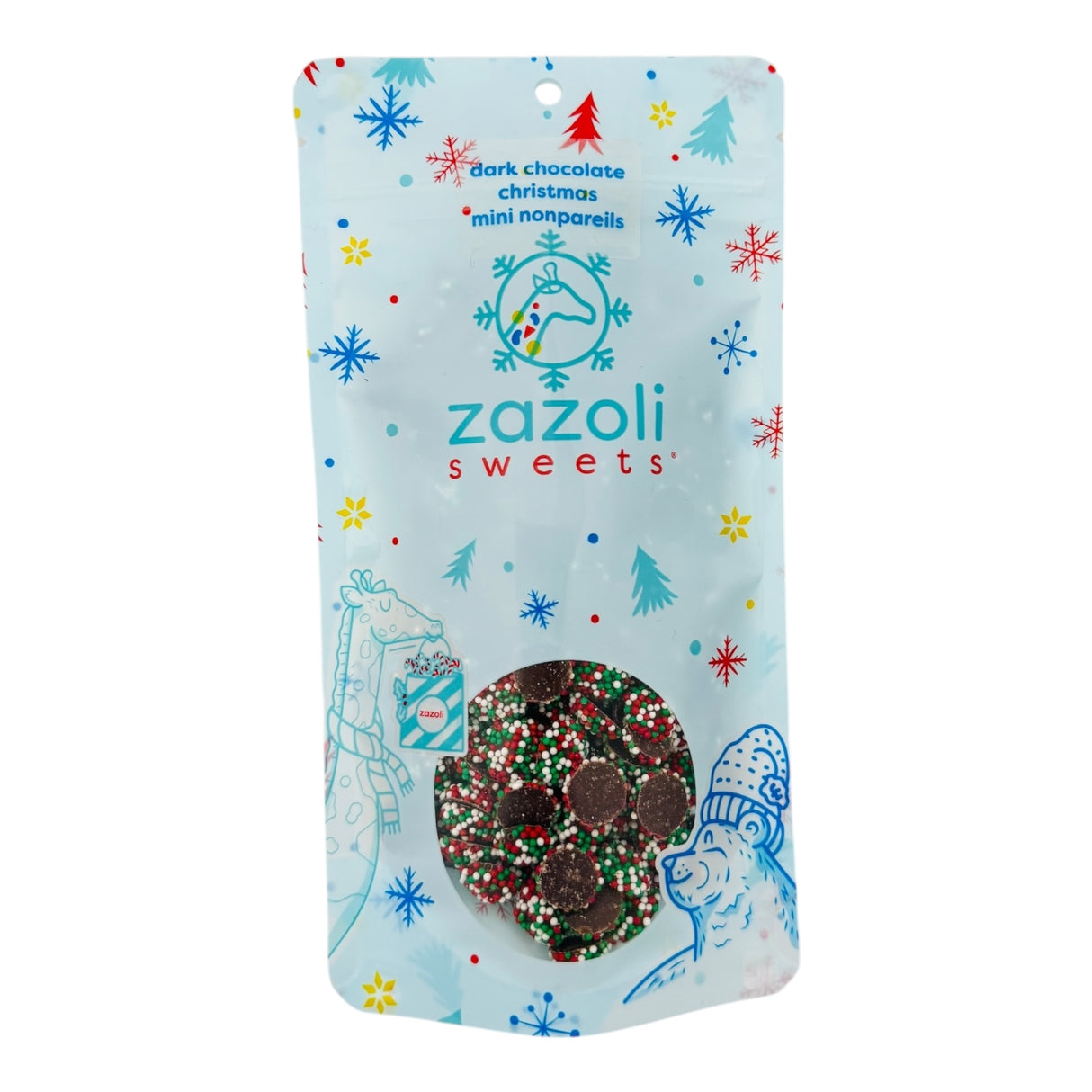 Miniature Dark Chocolate Christmas Nonpareils
