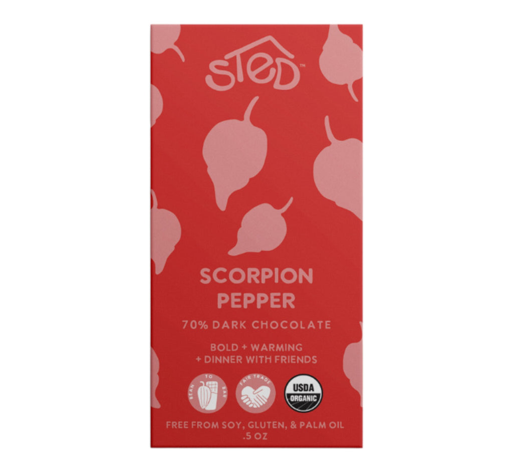 Mini "Scorpion Pepper" Organic Chocolate Bar