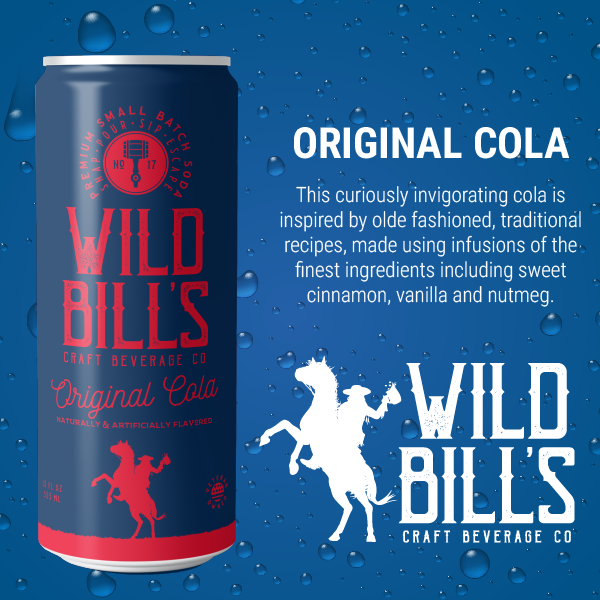 Wild Bill's Original Cola Premium Cane Sugar Soda