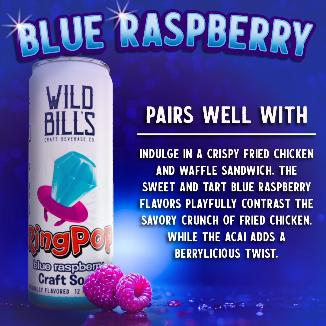 Wild Bill's Ring Pop Blue Raspberry Soda