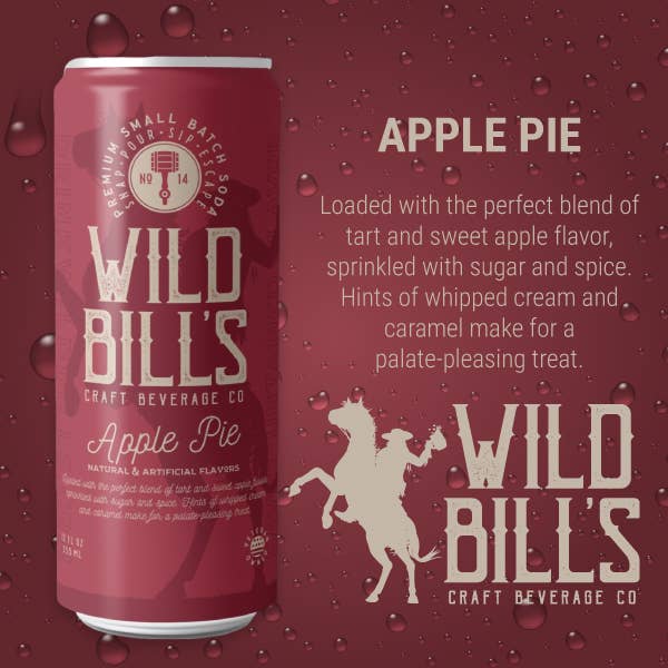 Wild Bill's Apple Pie - Premium Cane Sugar Soda