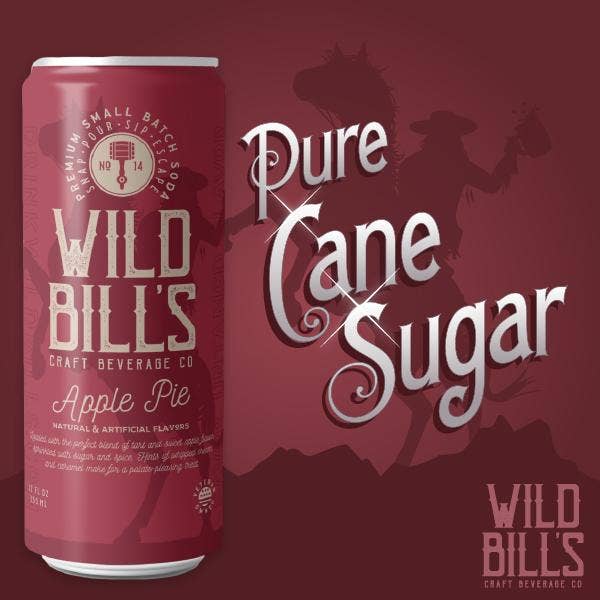 Wild Bill's Apple Pie - Premium Cane Sugar Soda