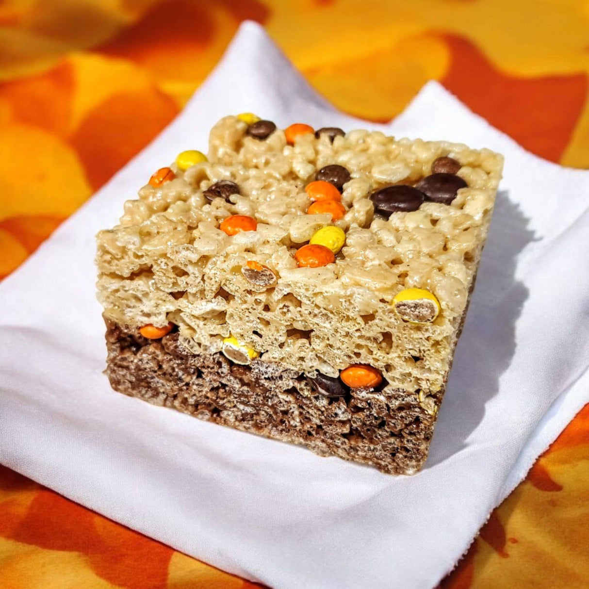 Reese's Pieces Rice Crispy Treat
