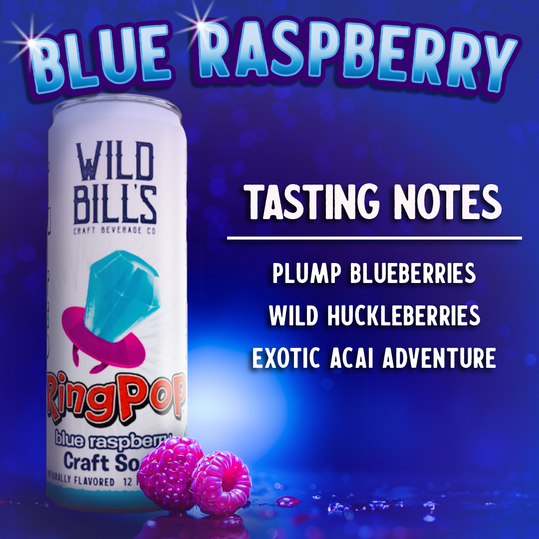 Wild Bill's Ring Pop Blue Raspberry Soda