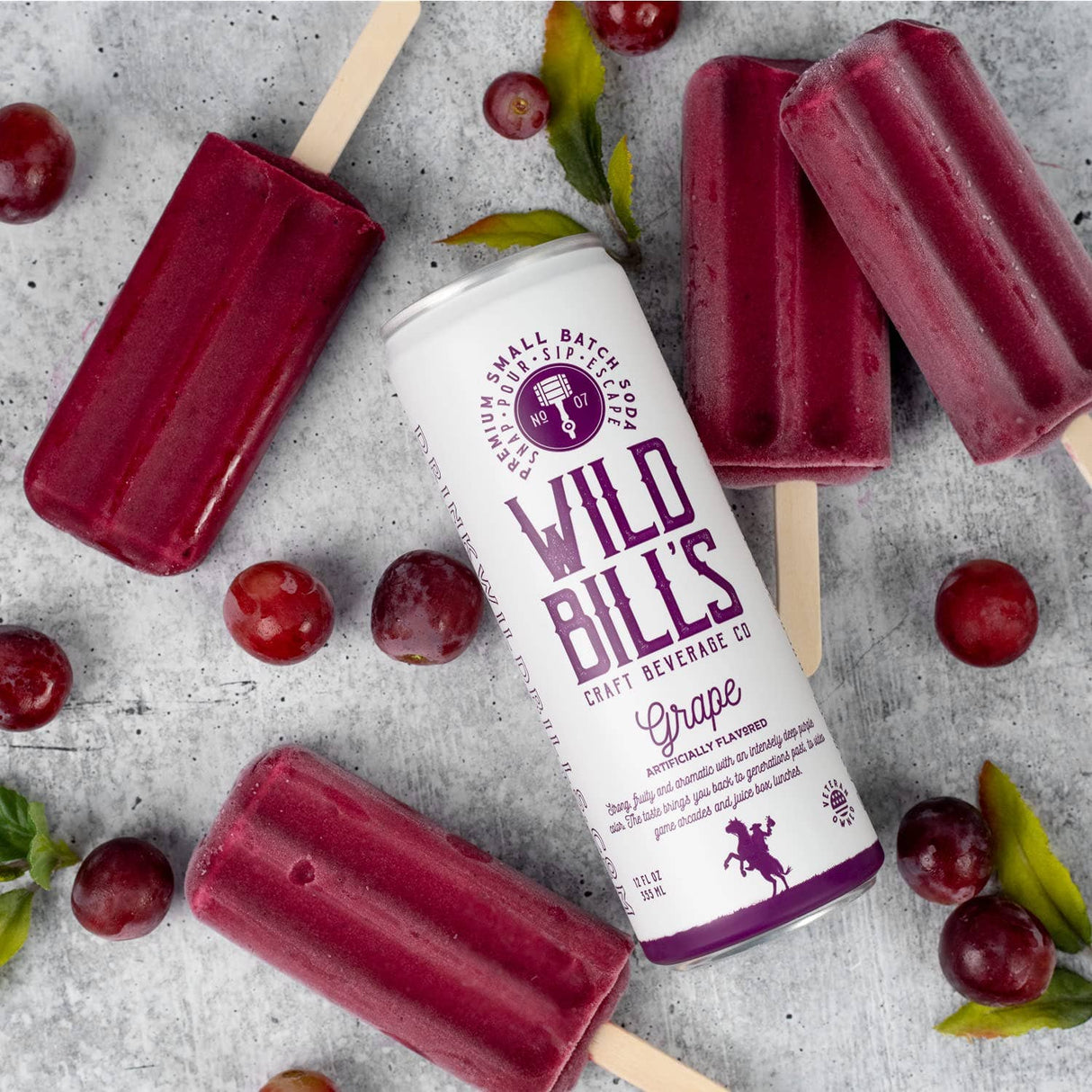 Wild Bill's Premium Grape Cane Sugar Soda