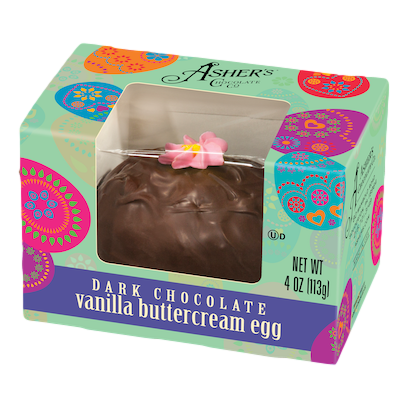 Milk or Dark Chocolate Buttercream Vanilla Egg (4 oz.)