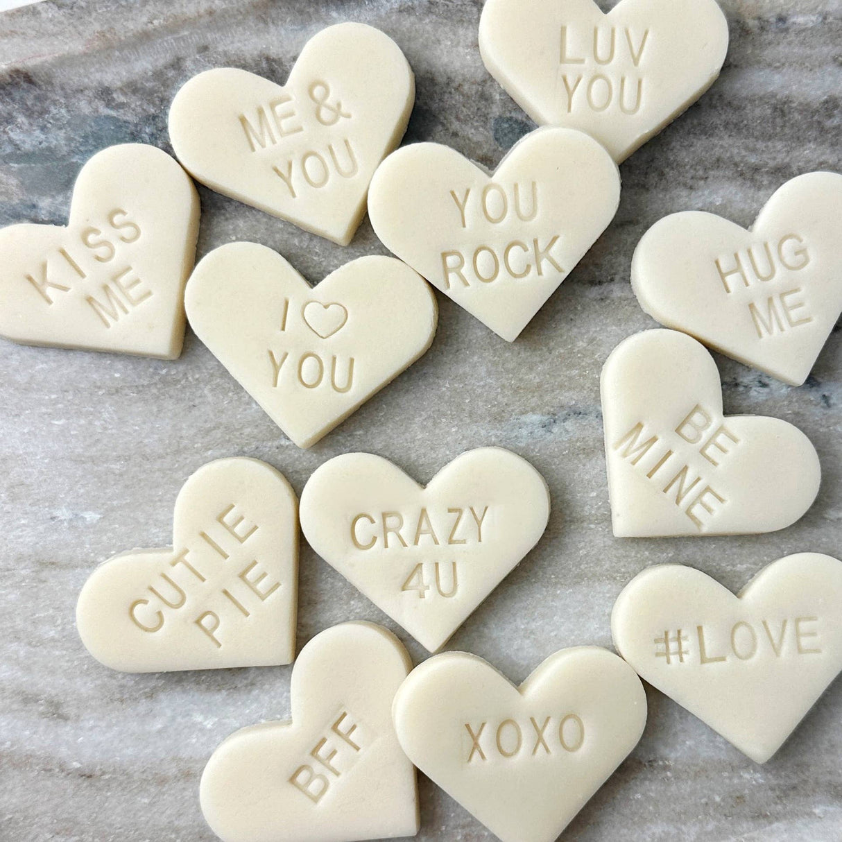 Gourmet Marzipan Valentine's Candy Conversation Heart
