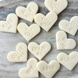 Gourmet Marzipan Valentine's Candy Conversation Heart