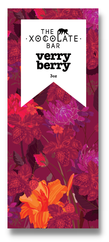 Very Berry Bar - Organic Fair Trade Vegan Dark Chocolate Bar