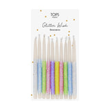 Glitter Wish 3" Beeswax Candles - Multi-Color - Set of 10