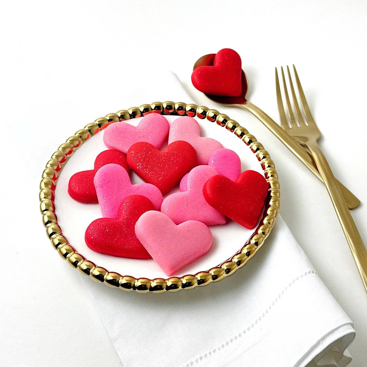 Gourmet Marzipan Valentine's Candy Glitter Heart