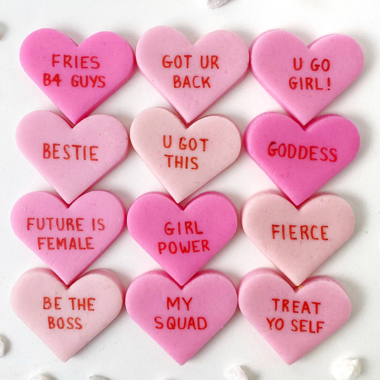 Gourmet Marzipan Galentine's Day Candy Conversation Heart