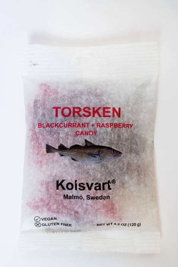 Kolsvart Blackcurrant & Raspberry Gummy Swedish Fish