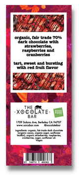 Very Berry Bar - Organic Fair Trade Vegan Dark Chocolate Bar