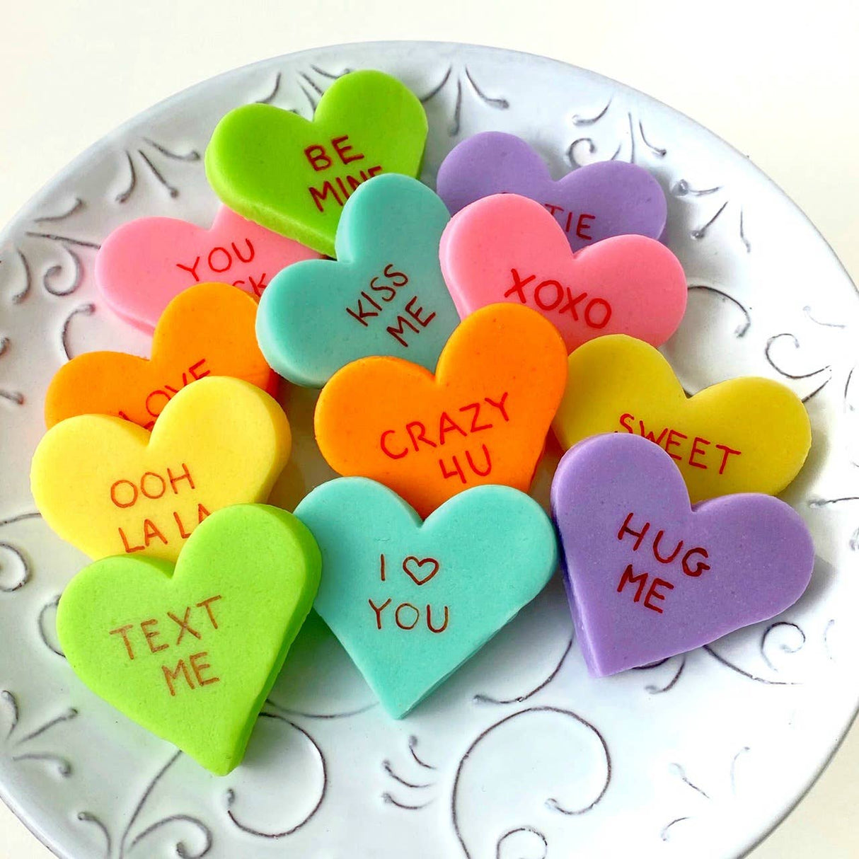 Gourmet Marzipan Valentine's Candy Conversation Heart