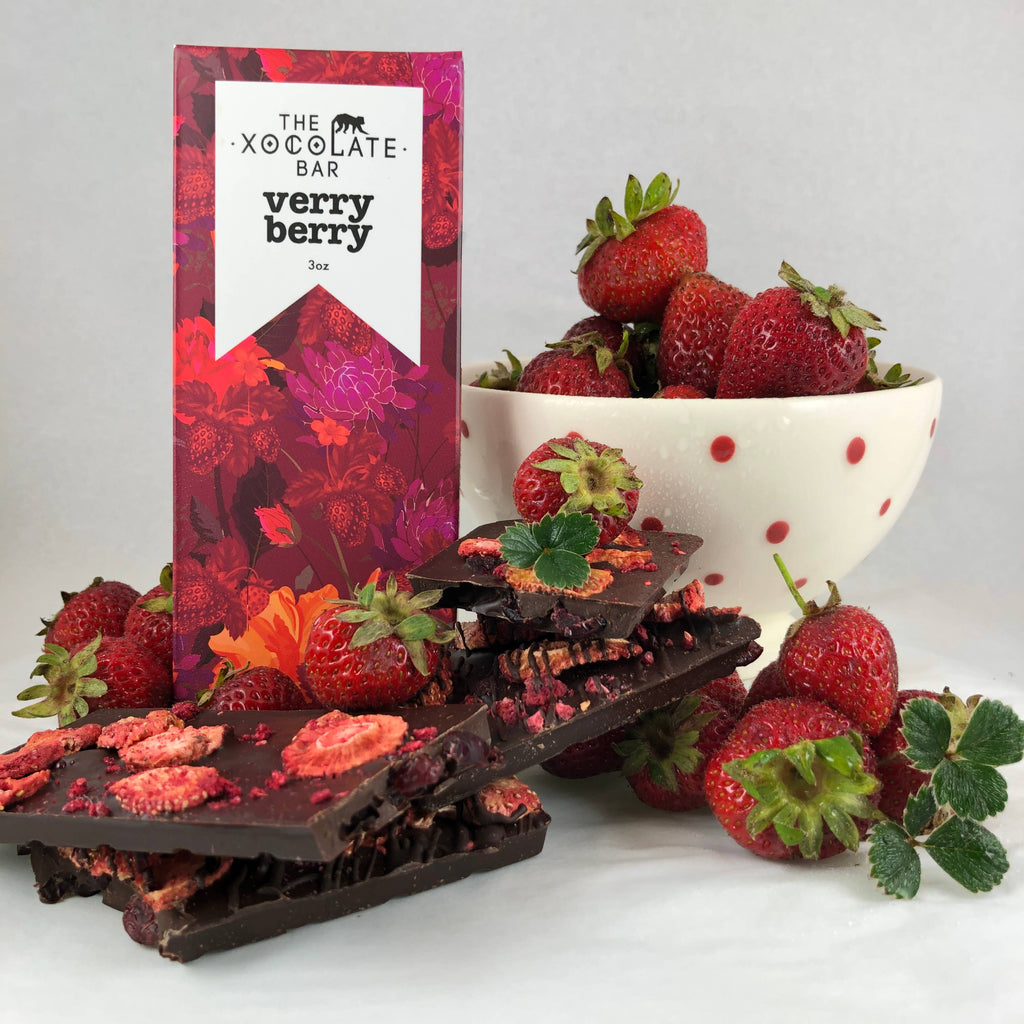 Very Berry Bar - Organic Fair Trade Vegan Dark Chocolate Bar