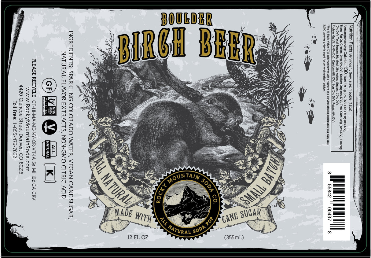Boulder Birch Beer Soda Pop