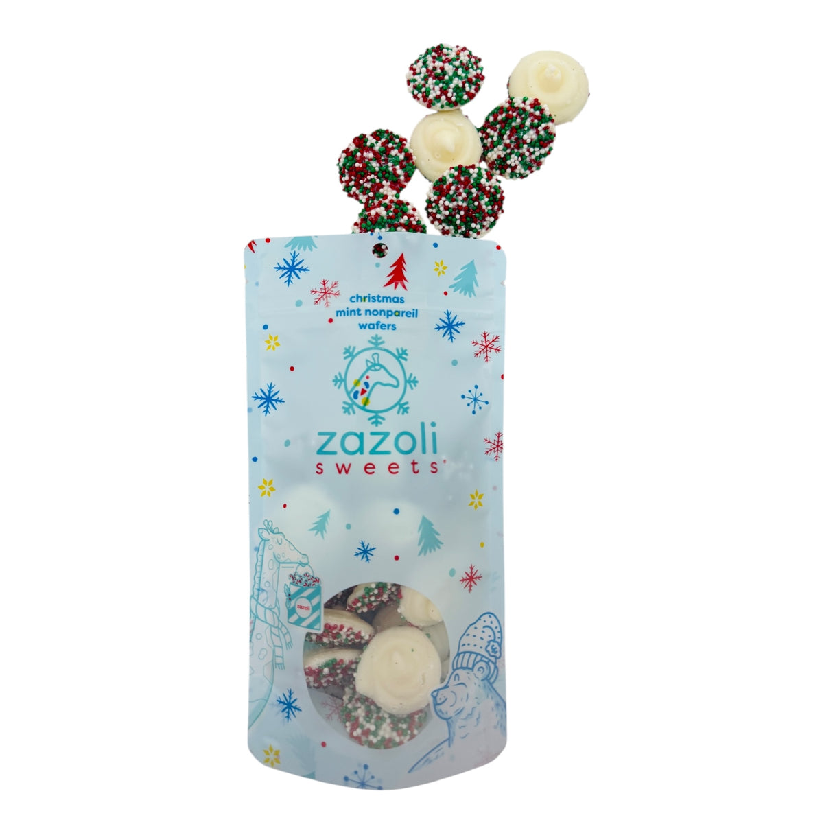 Christmas Mint Nonpareil Wafers