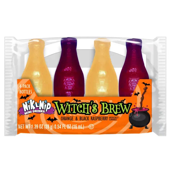 Nik-L-Nip® Witch's Brew Wax Bottles 4-Pack