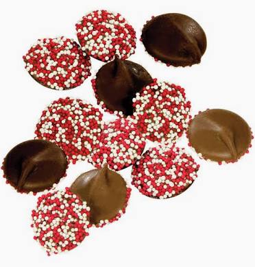Dark Chocolate Red & White Nonpareils