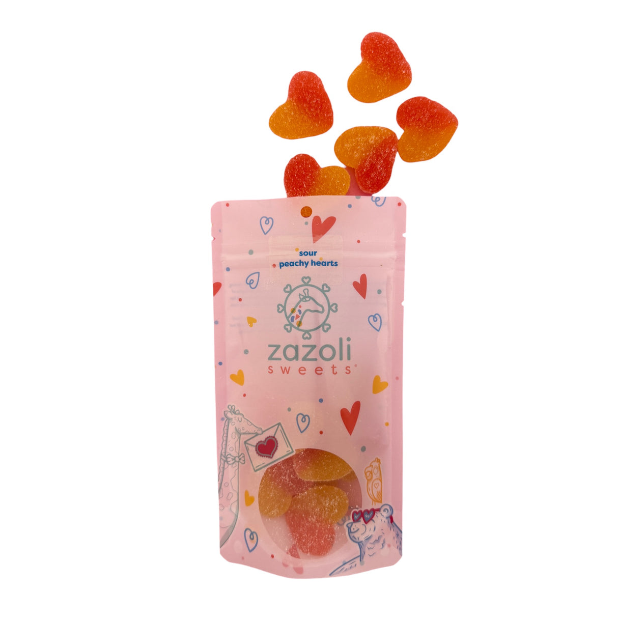 Sour Peachy Gummi Hearts