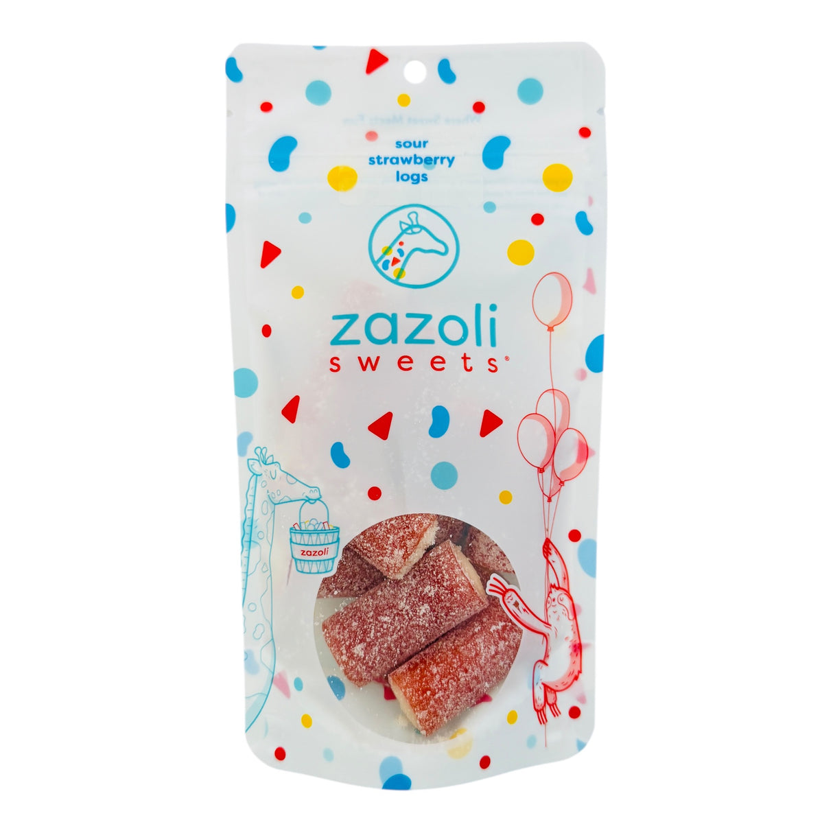 Sour Strawberry Licorice Logs