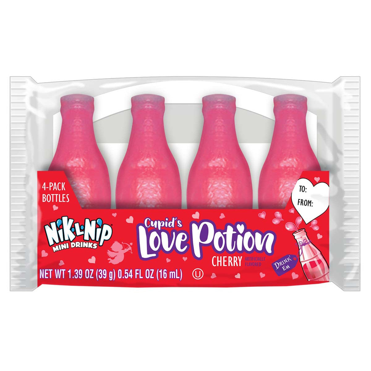 Nik-L-Nip® Cupid's Love Potion Mini Drinks 4 Pack