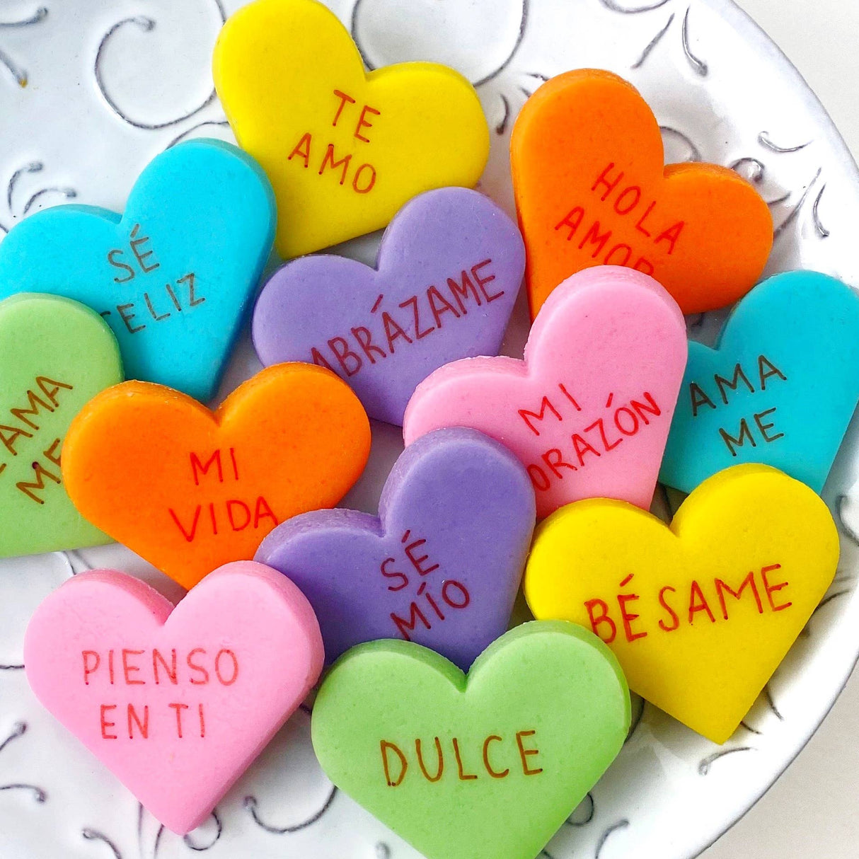Gourmet Marzipan Valentine's Candy Conversation Heart