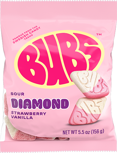 Bubs Strawberry Vanilla Sour Diamonds
