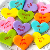 Gourmet Marzipan Valentine's Candy Conversation Heart
