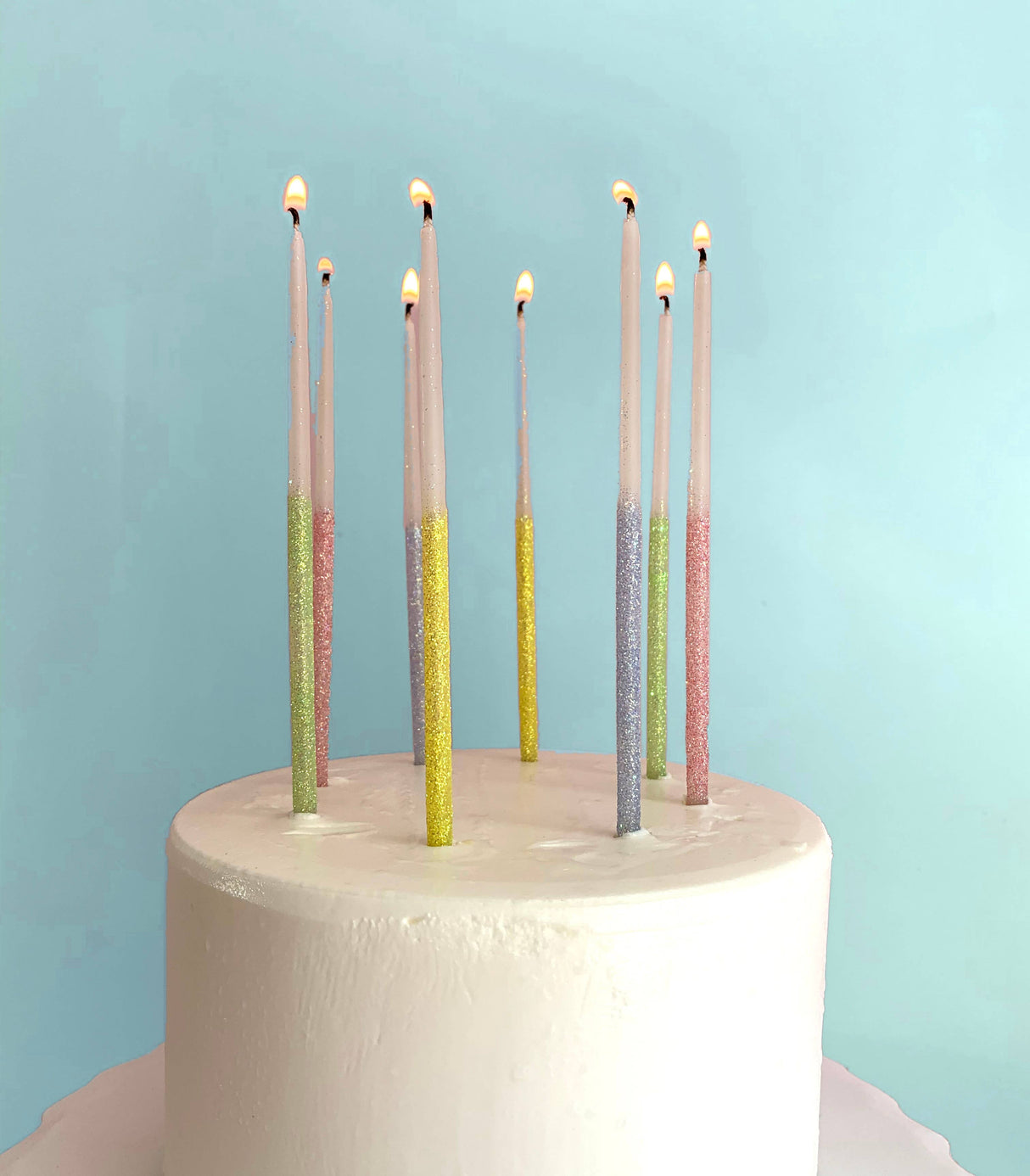 Glitter Wish 3" Beeswax Candles - Multi-Color - Set of 10
