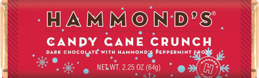 Hammond's® Candies Dark Chocolate Bar Candy Cane Crunch