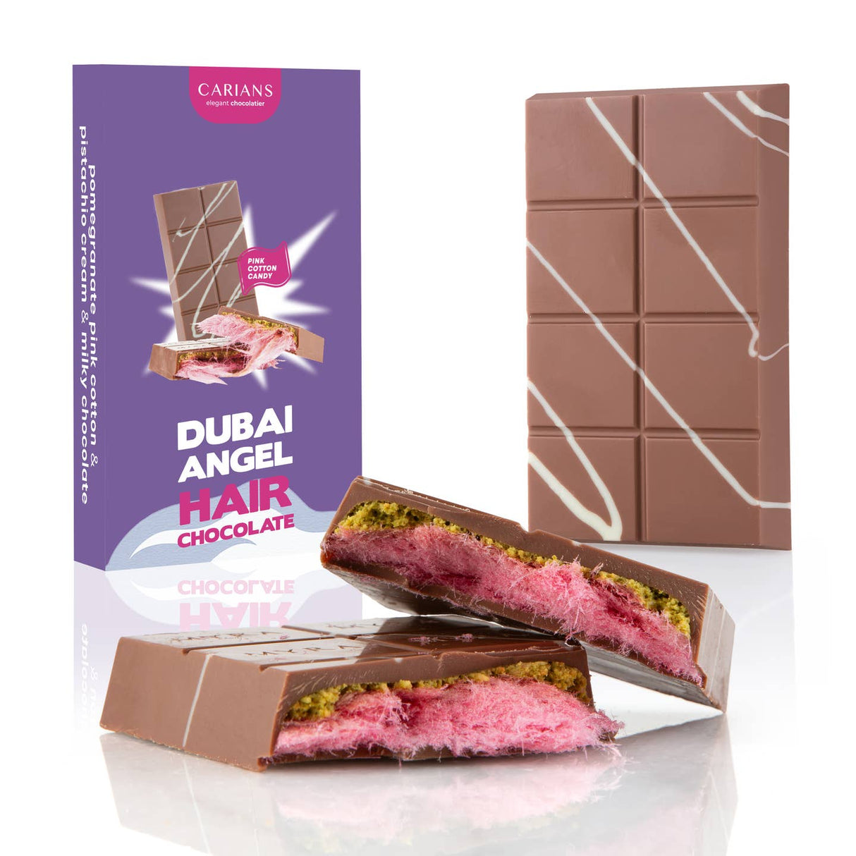 Angel Hair Dubai Chocolate Bar - Pink Cotton Candy