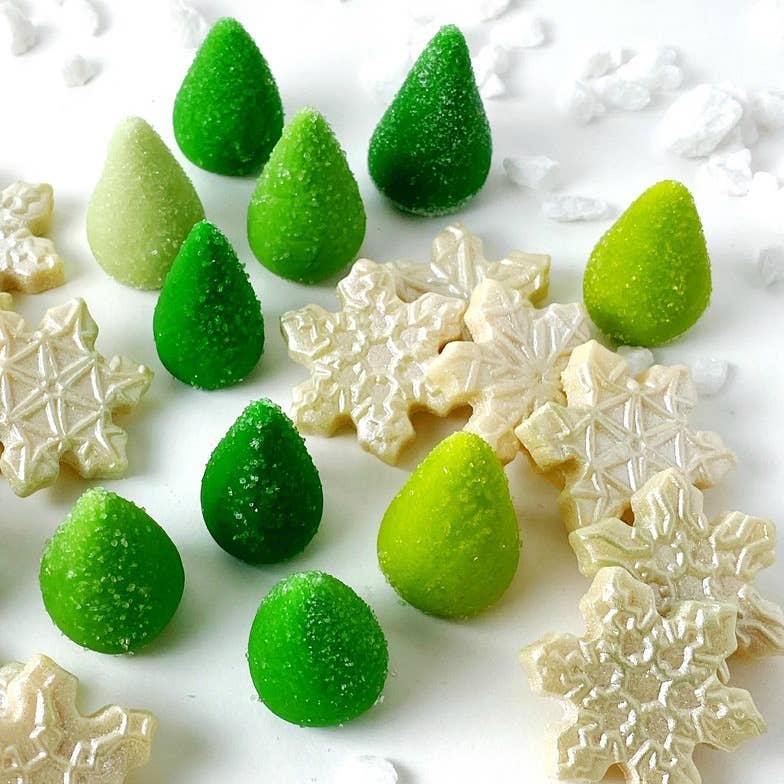 Gourmet Marzipan Christmas Trees Candy